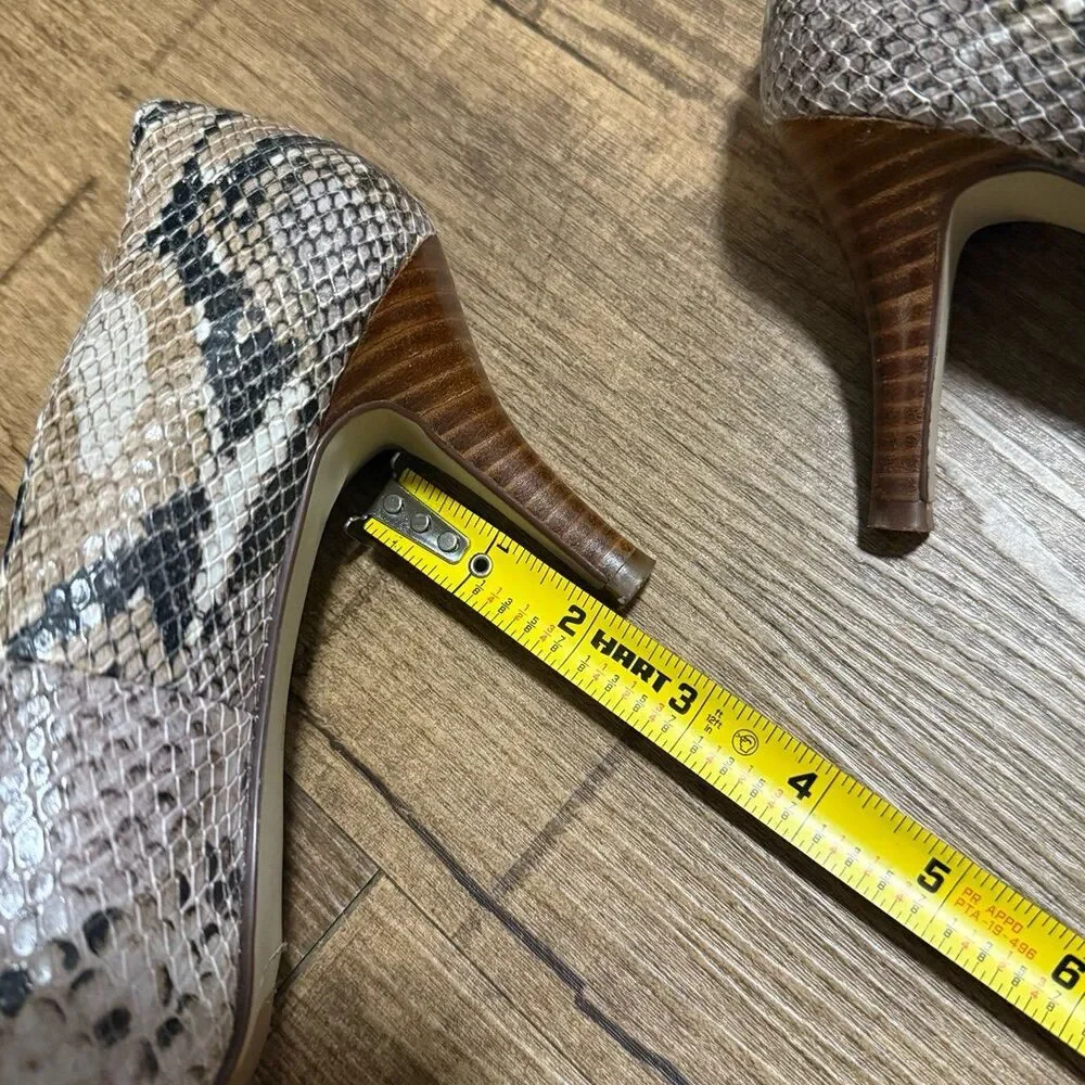 Cole Haan snakeskin point toe heels